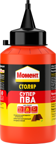 Клей столярный Момент Супер для дерева бутылка белый (250 г) 1568047