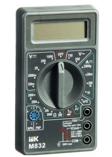 Мультиметр цифровой Universal M832 IEK TMD-2S-832