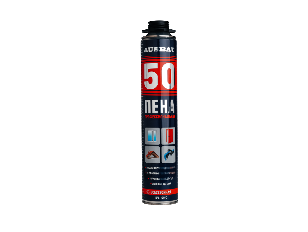 Пена монтажная профессиональная AUSBAU 50 всесезонная (-10℃ +35℃) /12