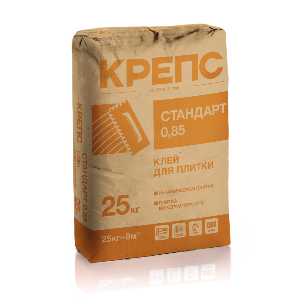 Клей для плитки КРЕПС Стандарт 0,85 С0Т (25 кг) /56