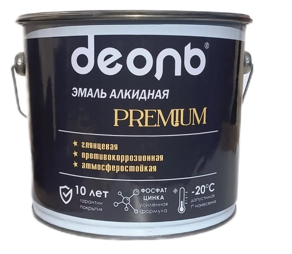 Эмаль антикоррозионная глянцевая PREMIUM Деоль Красное вино RAL3005 (2,7л)/4