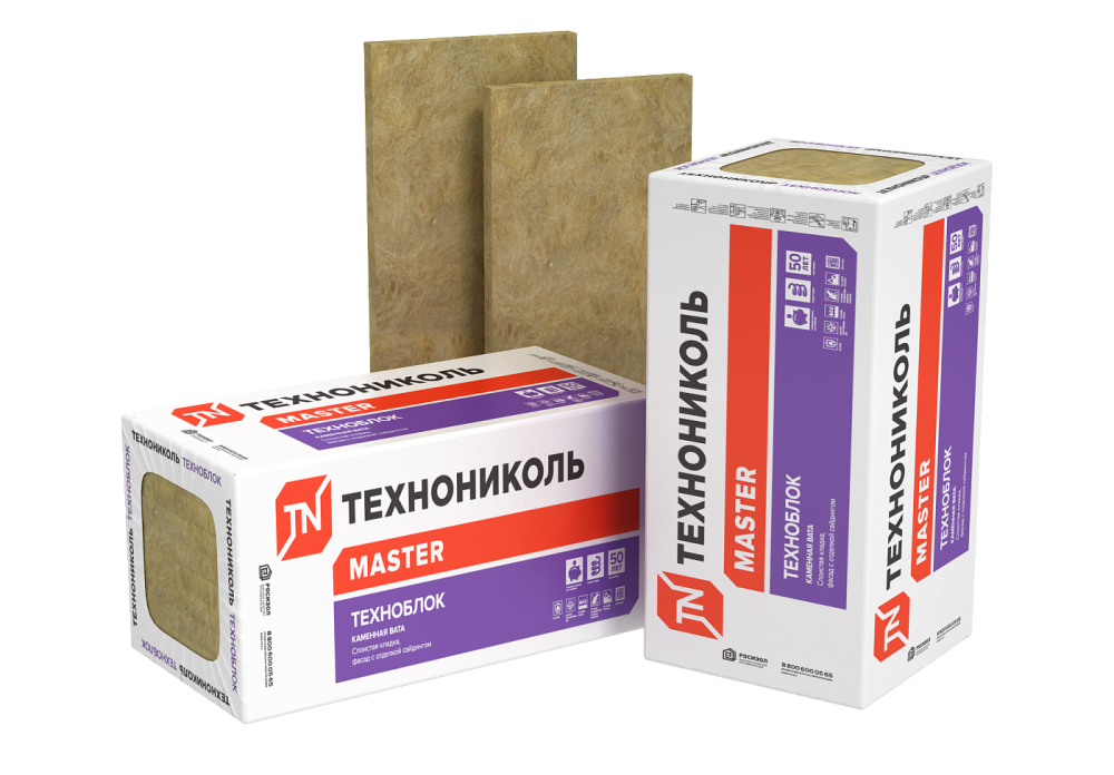 Утеплитель ТЕХНОНИКОЛЬ Техноблок Стандарт 100х600х1200 (уп.6шт 4,32м2 0,4320м3)(16) пл.45