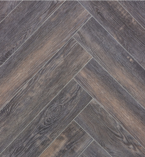 Кварцвиниловая плита SPC CronaFloor Herringbone Дуб Бордо 4V 640х128х4.5 (1,32м2/16шт)