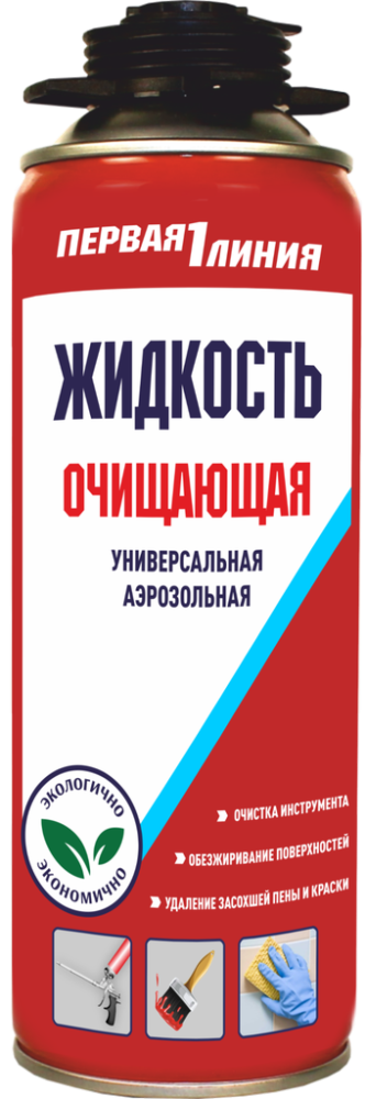 Очиститель монтажной пены Первая линия (650мл) /12