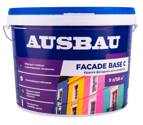 Краска латексная фасадная AUSBAU FAСADE BASE С (9 л) /44