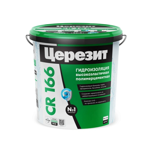 Гидроизоляция ЦЕРЕЗИТ CR 166 эластичная компонент В (8 кг) /1