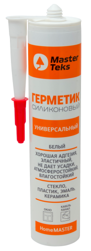 Герметик силиконовый Masterteks HomeMaster универсальный белый (0,260 л)/12