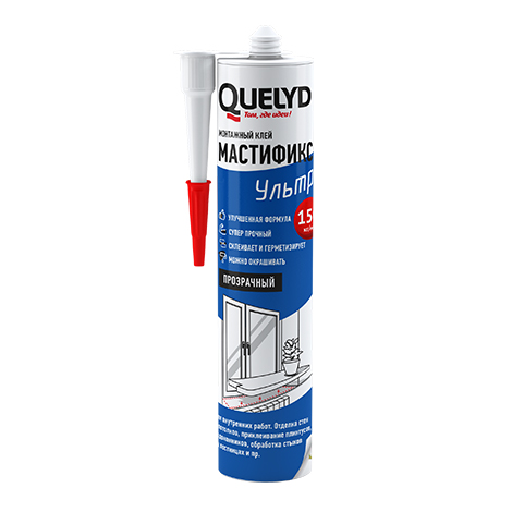 Клей монтажный Quelyd Mastifix Ultra прозрачный (0,280 л)/12