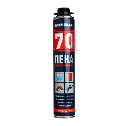 Пена монтажная профессиональная AUSBAU 70 всесезонная (-10℃ +35℃) /12