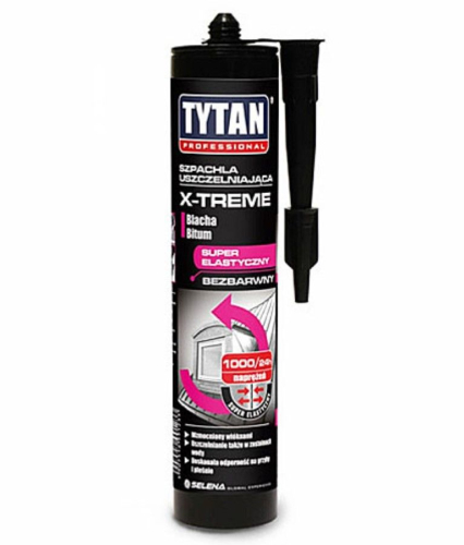 Герметик каучуковый Tytan Professional X-treme для экстренного ремонта кровли прозрачный (0,310 л)/1