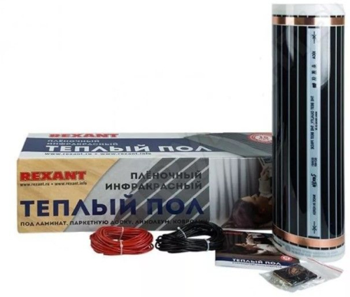 Пленочный теплый пол RXM 220 площадь 5 м2 (0,5х10 м), 1100 ВТ REXANT