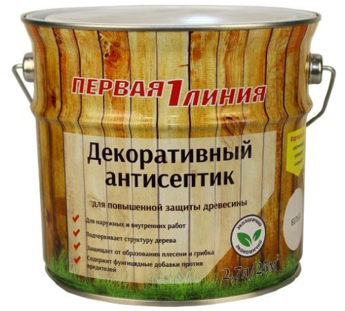 Антисептик декоративный Первая линия Тик (2,7 л) /4
