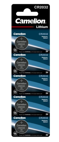 Элемент питания литиевый CR2032 BL-5 (блист 5) Camelion 1595