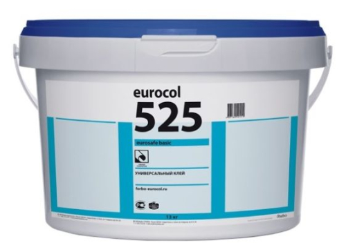 Клей для ПВХ покрытий 525 Eurosafe Basic водно-дисперсионный клей (20кг)