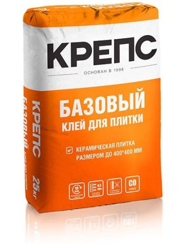 Клей для плитки КРЕПС Базовый С0 (25 кг) /56