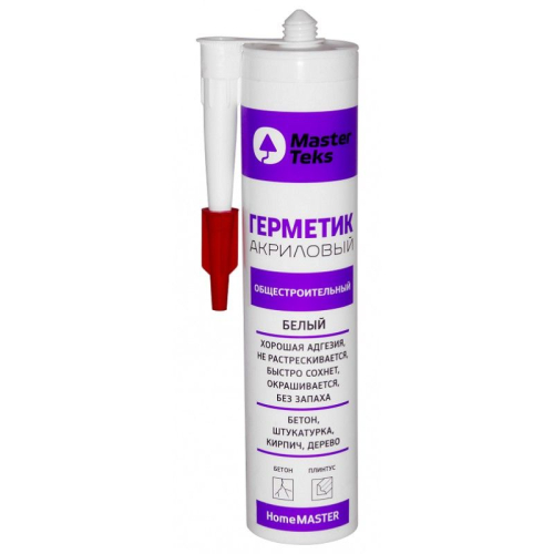 Герметик акриловый Masterteks HomeMaster общестроительный белый (0,260 л)/12
