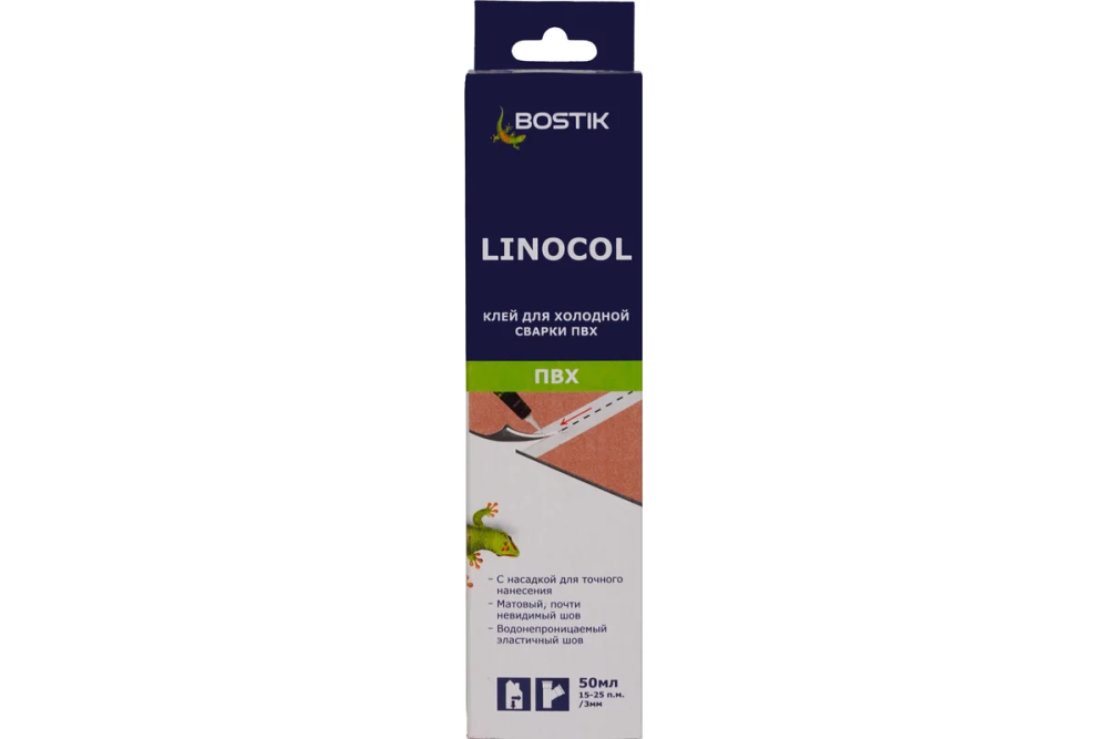 Клей для напольных покрытий Bostik LINOCOL холодная сварка швов для линолеума (50 мл)/24