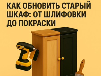 Как обновить старый шкаф: от шлифовки до покраски