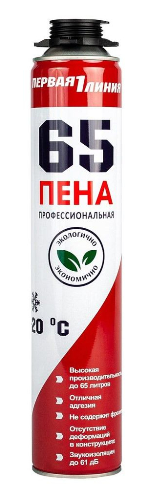 Пена монтажная профессиональная Первая линия 65 зимняя (-20℃ +35℃) /12