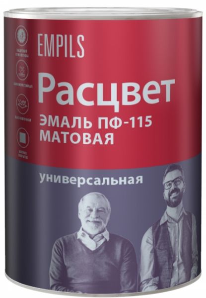 Эмаль ПФ-115 Расцвет Белая Т3 (0,9 кг) /14