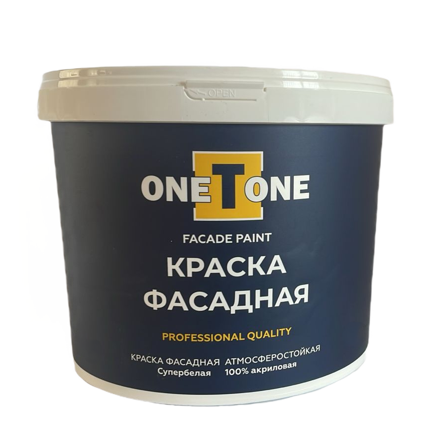 Краска акриловая фасадная oneTone белоснежная (3 кг) /144