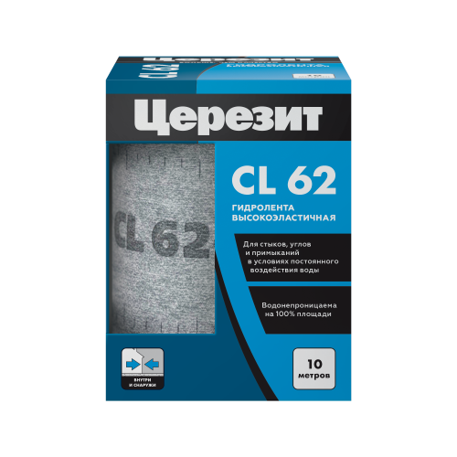 Лента гидроизоляционная ЦЕРЕЗИТ CL 62 10м