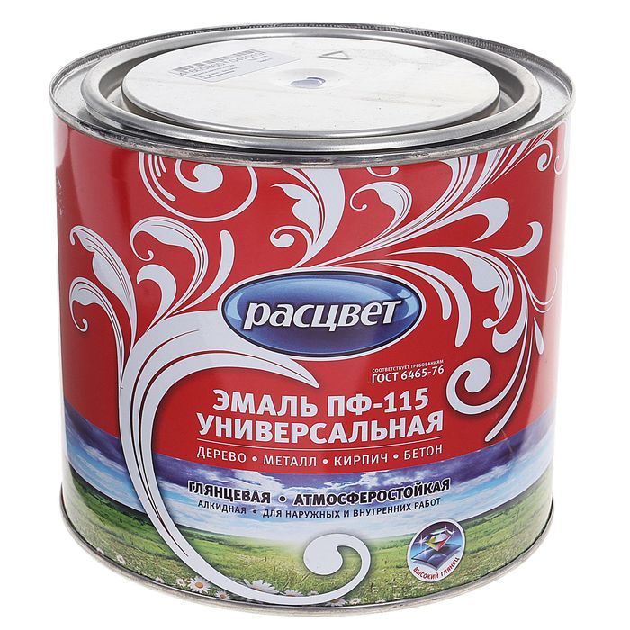 Эмаль ПФ-115 Расцвет Вишневая (1,9 кг)