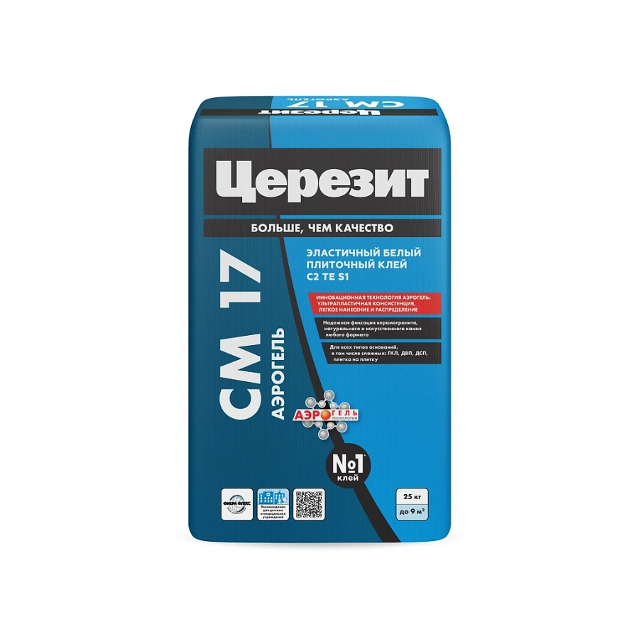 Клей для плитки ЦЕРЕЗИТ CM 17 белый аэрогель (25 кг) /48