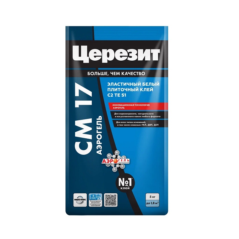Клей для плитки ЦЕРЕЗИТ CM 17 белый аэрогель (5 кг) /4