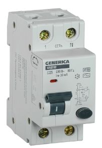 Выключатель автоматический диф. тока C25 30мА АВДТ 32 GENERICA IEK MAD25-5-025-C-30