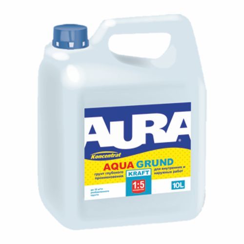 Грунт концентрат 1:5 универсальный акриловый AURA Kraft Аквагрунт (3 л) /160(4шт/уп)