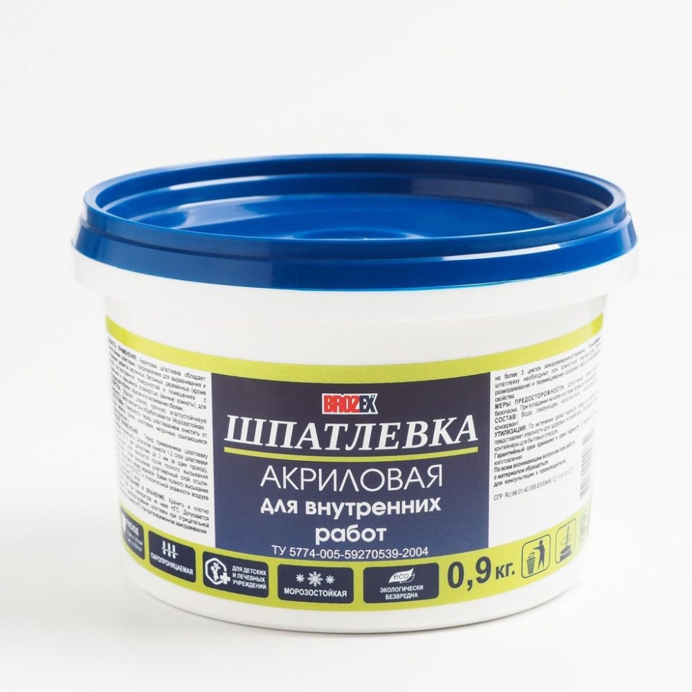 Шпатлевка BROZEX универсальная акриловая (0,9 кг) /12