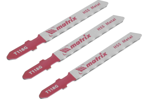 Пилки для электролобзика по металлу, T118G, 50 х 0.8 мм, HSS Matrix Professional