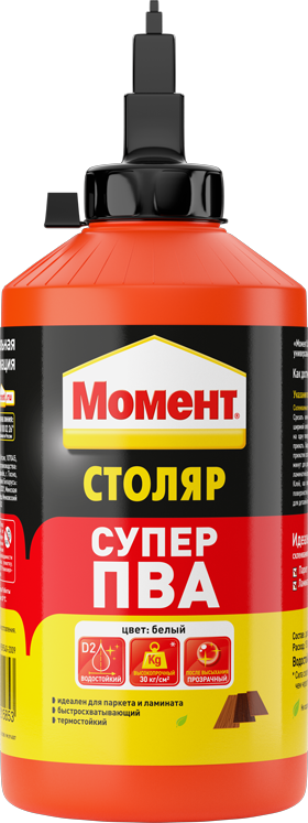 Клей столярный Момент Столяр Супер бутылка белый (750 г) 422988