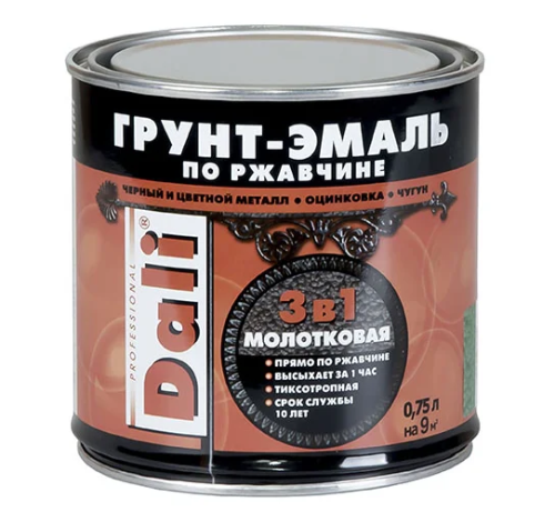 Грунт-эмаль с молотковым эффектом Dali Бронзовая (0,75л)/6