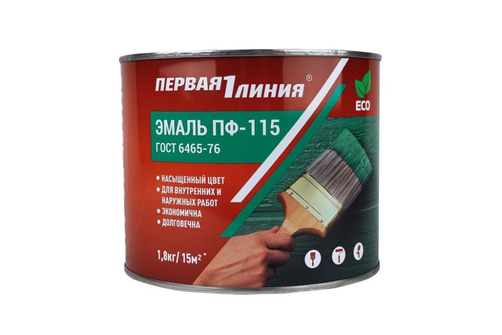 Эмаль ПФ-115 Первая линия ГОСТ Ярко-голубая (1,8 кг) /6