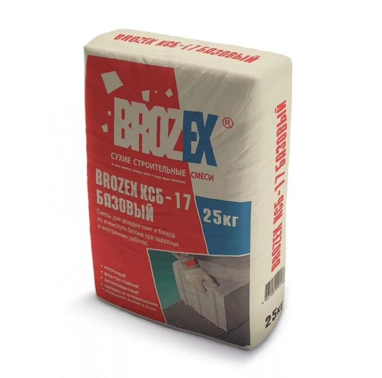 Клей для блоков BROZEX КСБ-17 Базовый (25 кг)