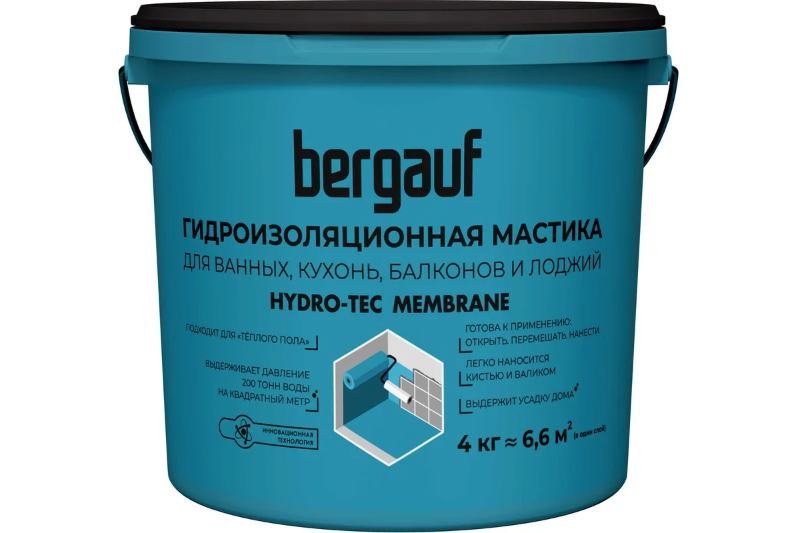 Гидроизоляция BERGAUF Hydro-Tec Membrane (4 кг)