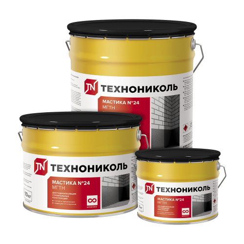 Мастика гидроизоляционная Технониколь №24 МГТН ведро 10кг (36)