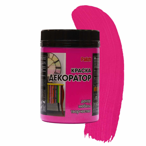 Краска Декоратор акриловая ярко-розовая №108 0,32кг PALIZH