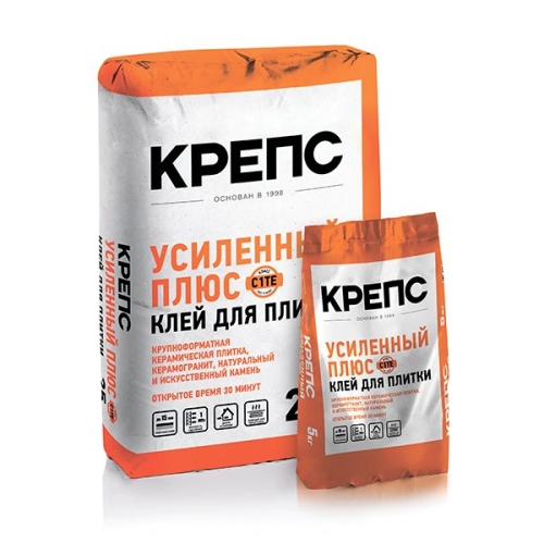 Клей для плитки КРЕПС Усиленный ПЛЮС С1Т (25 кг) /56