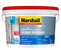 Краска интерьерная акриловая  Marshall Export-7 BW матовая экстрапрочная (2,5 л)