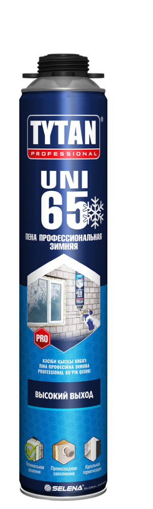 Пена монтажная профессиональная Tytan Professional 65 UNI зимняя /12