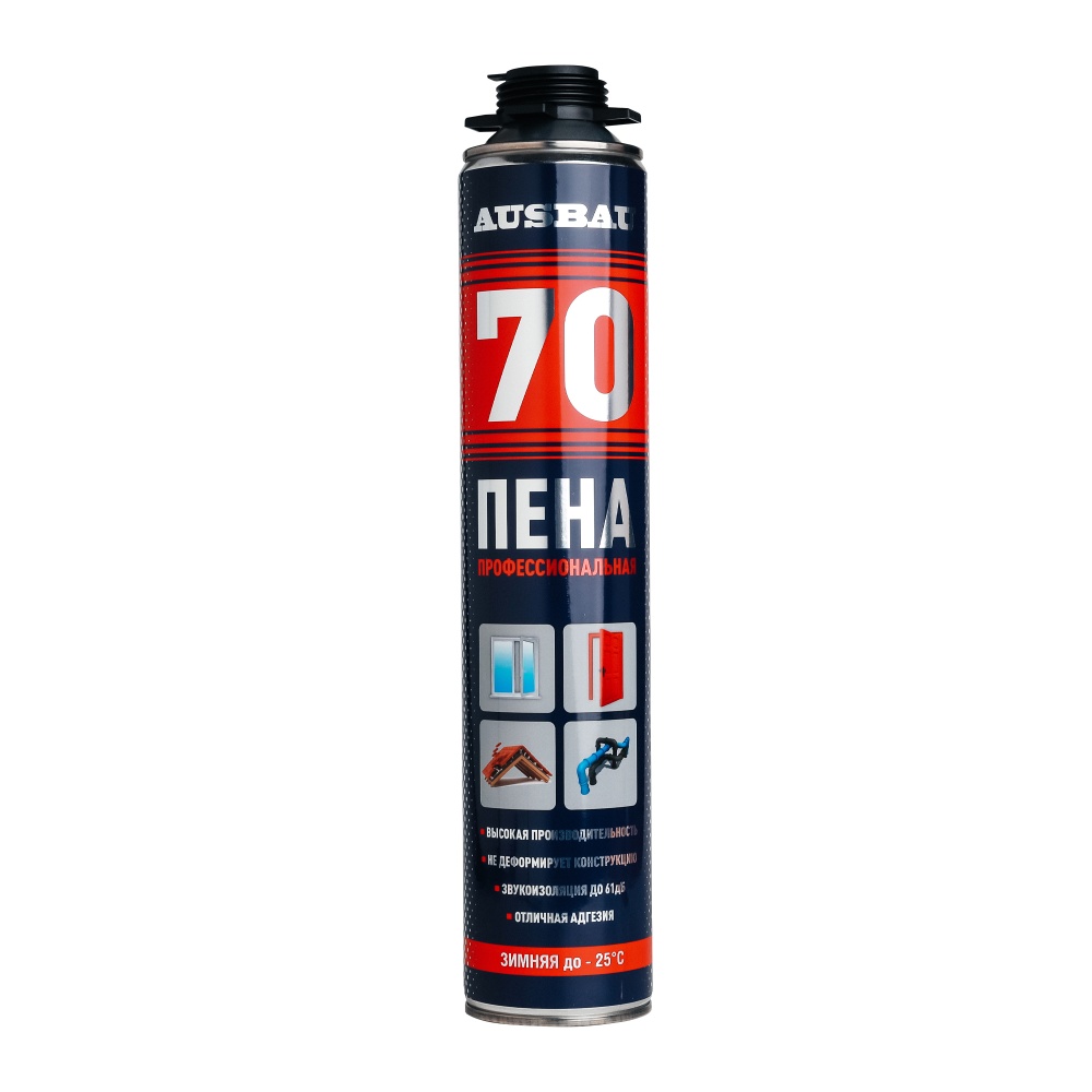 Пена монтажная профессиональная AUSBAU 70 всесезонная (-10℃ +35℃) /12