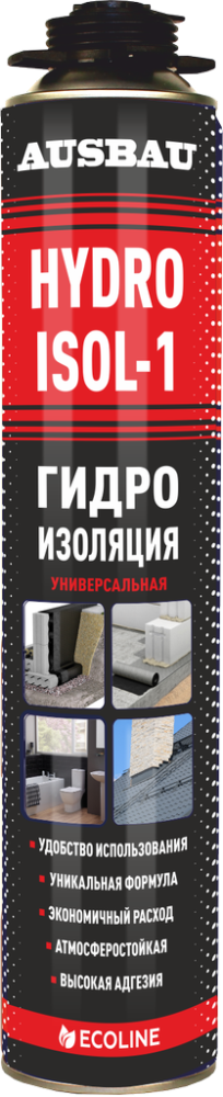 Гидроизоляция напыляемая профессиональная AUSBAU HYDROISOL-1 (0,9 л) /12